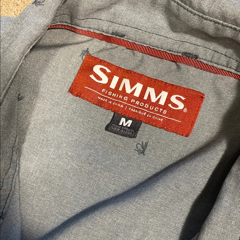 Simms Gray Patterned Button Down Shirt - Picture 2 of 10
